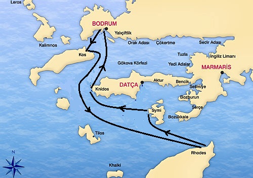 Bodrum - Greek Islands - Bodrum Map