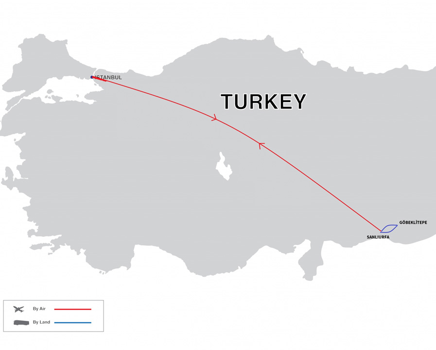 Excursão de Istambul a Gobeklitepe Mapa