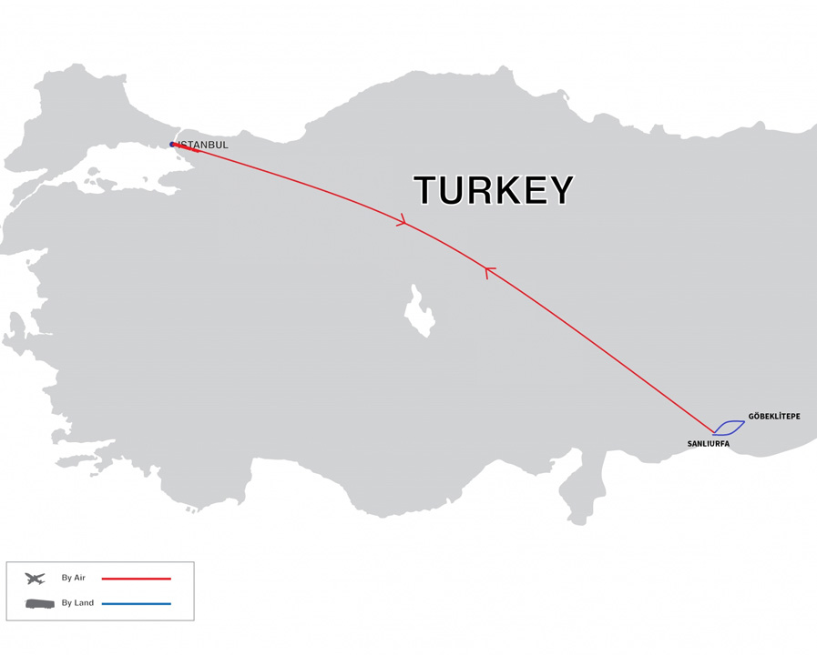 Gobeklitepe Tour from Istanbul Map