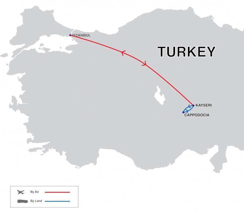 Cappadocia Express Tour Map