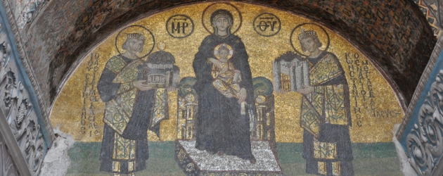 Ancient mosaics in Hagia Sophia