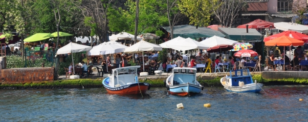 View of boats in Golden Horn