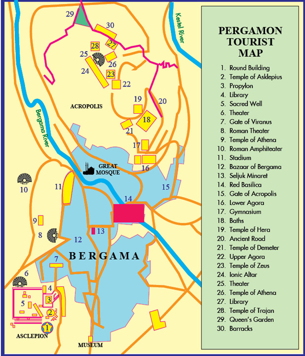 Full Day Pergamon Tour Map