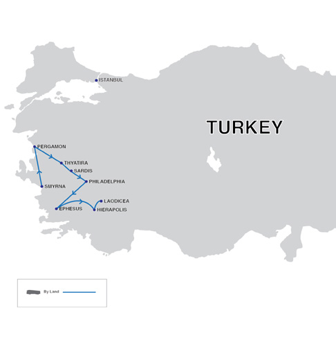 Seven Churches of Revelation Tour Map