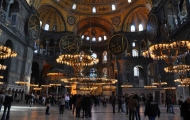 Magnificent interior of Hagia Sophia in Istanbul
