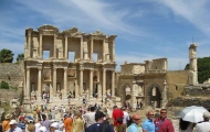 Library of Celsus in Ruins of Ephesus