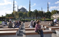 Beautiful frontyard of Blue Mosque