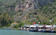 View of Lycian tombs