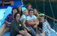 Wonderful family in trip of Marmaris gulet cruise