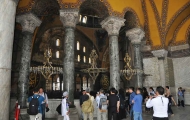 A view from upstairs of Hagia Sophia
