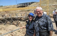 Lovely couple in trip of Gobeklitepe Ancient Temple