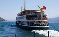 A Ferry sails into Bosphorus