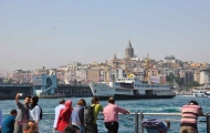 View of Beyoglu district from Eminonu area