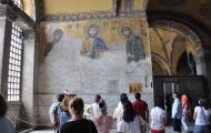 Unique mosaics in Hagia Sophia