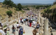 Marble way during the summer days 