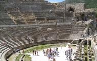 Enjoyable trip to ancient theatre in ruins of Ephesus