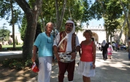 Wonderful family in countyard of Topkapi Palace