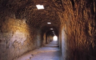 Tunnel in Ruins of Asclepion