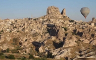 View of Uchisar Castle from Balloon