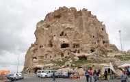 View of Uchisar Castle in Cappadocia region