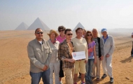 Wonderful family during trip in Cairo, Egypt