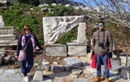 Lovely couple in Ruins of Ephesus