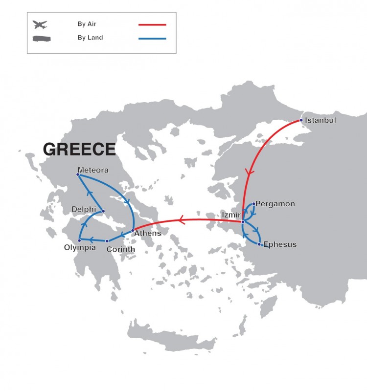 Jóias Escondidas Da Turquia E Da Grécia Mapa