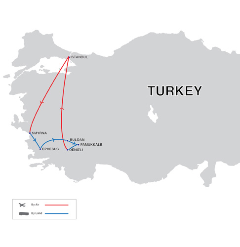 Turkish Handicraft & Culinary Tour Map